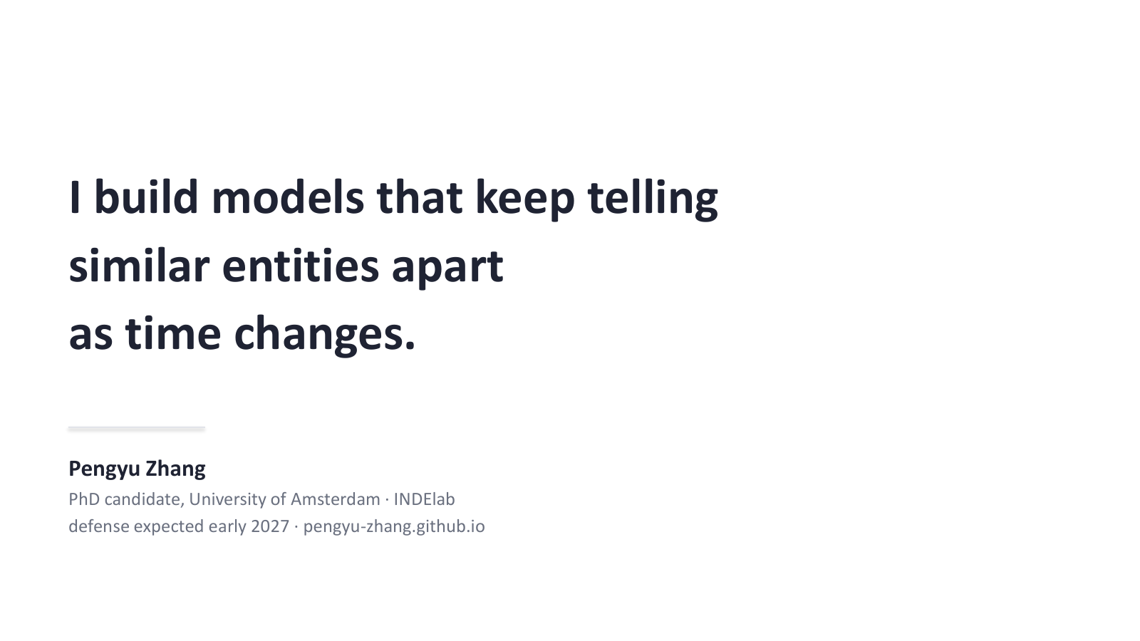 Research Overview slides